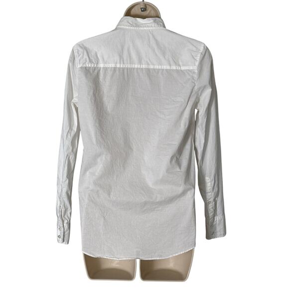 J. Crew Women's Button Front Boy Shirt in Classic White Size 2 - Picture 3 of 8